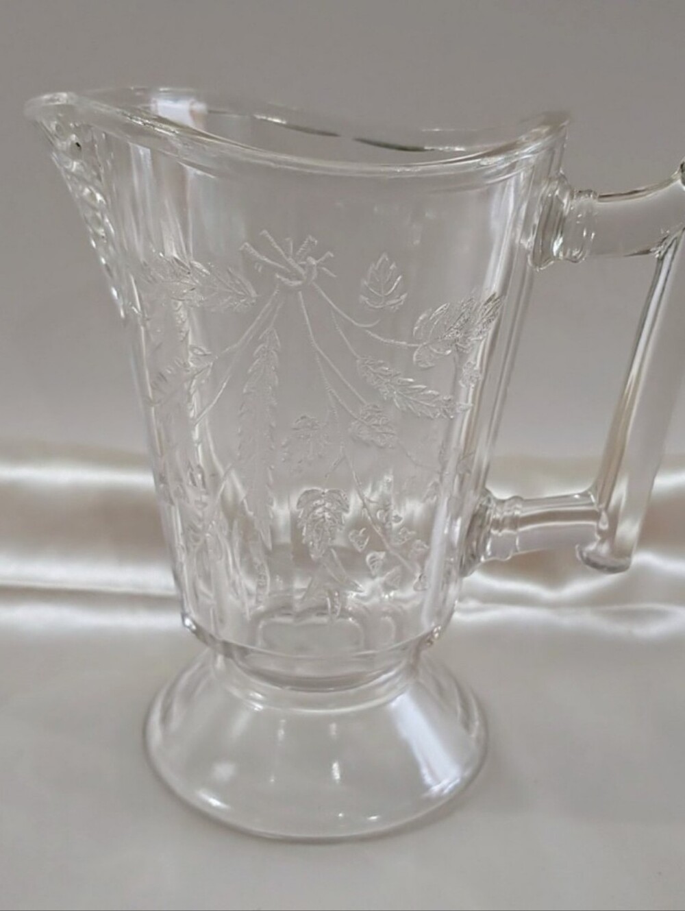 Creamer Glass 1880s Bryce Bros Duquesne Wheat & Barley Oat Hops EAPG Antique